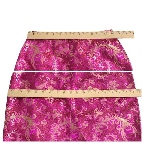 Helen wang skirt fuchsia and gold brocade pencil skirt - Picture 7 of 8